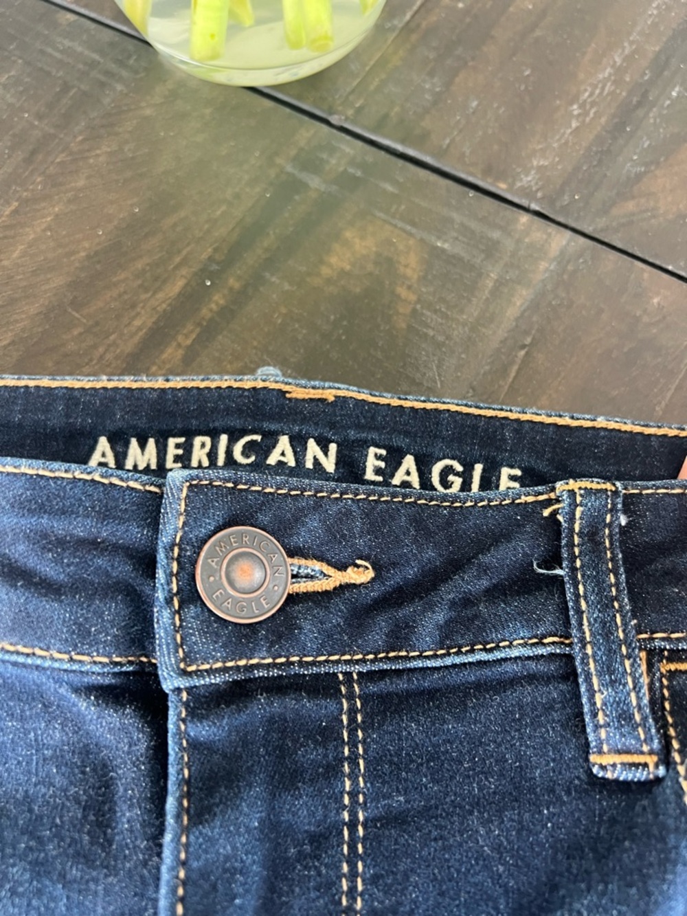 Women’s A E  JEANS- Stretch sz 14/32  Dark Blue Stretch Denim Jeans - jegging - Picture 4 of 16